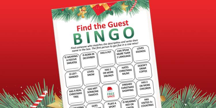 How to Play Christmas Find the Guest Bingo at Your Holiday Party