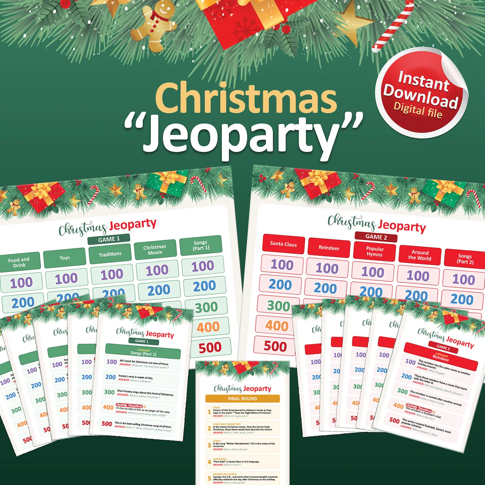 Christmas Jeoparty game