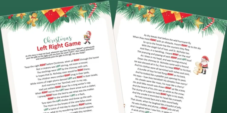 Turn Your Holiday Gift Exchange into a Hilarious Event with a Christmas Story Left Right Game