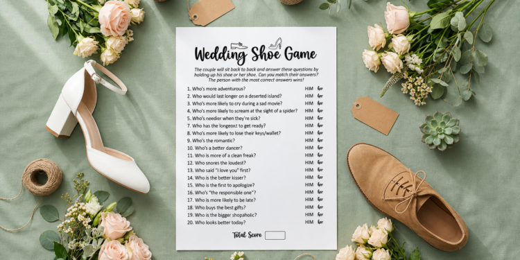 How to Play the Wedding Shoe Game: Questions, Rules, and Hosting Tips
