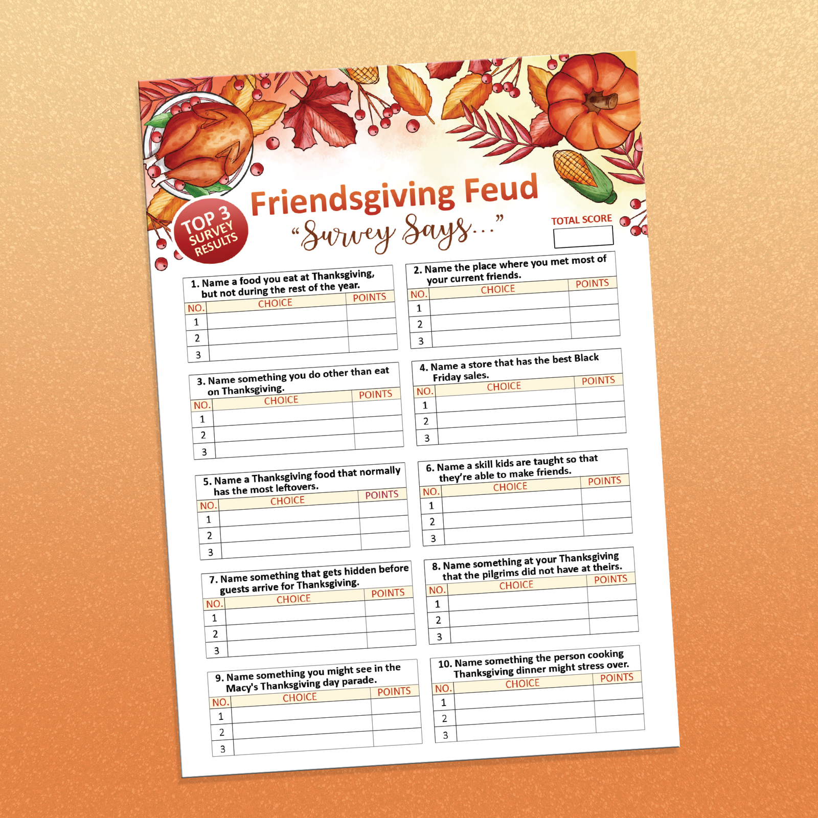 Friendsgiving Feud
