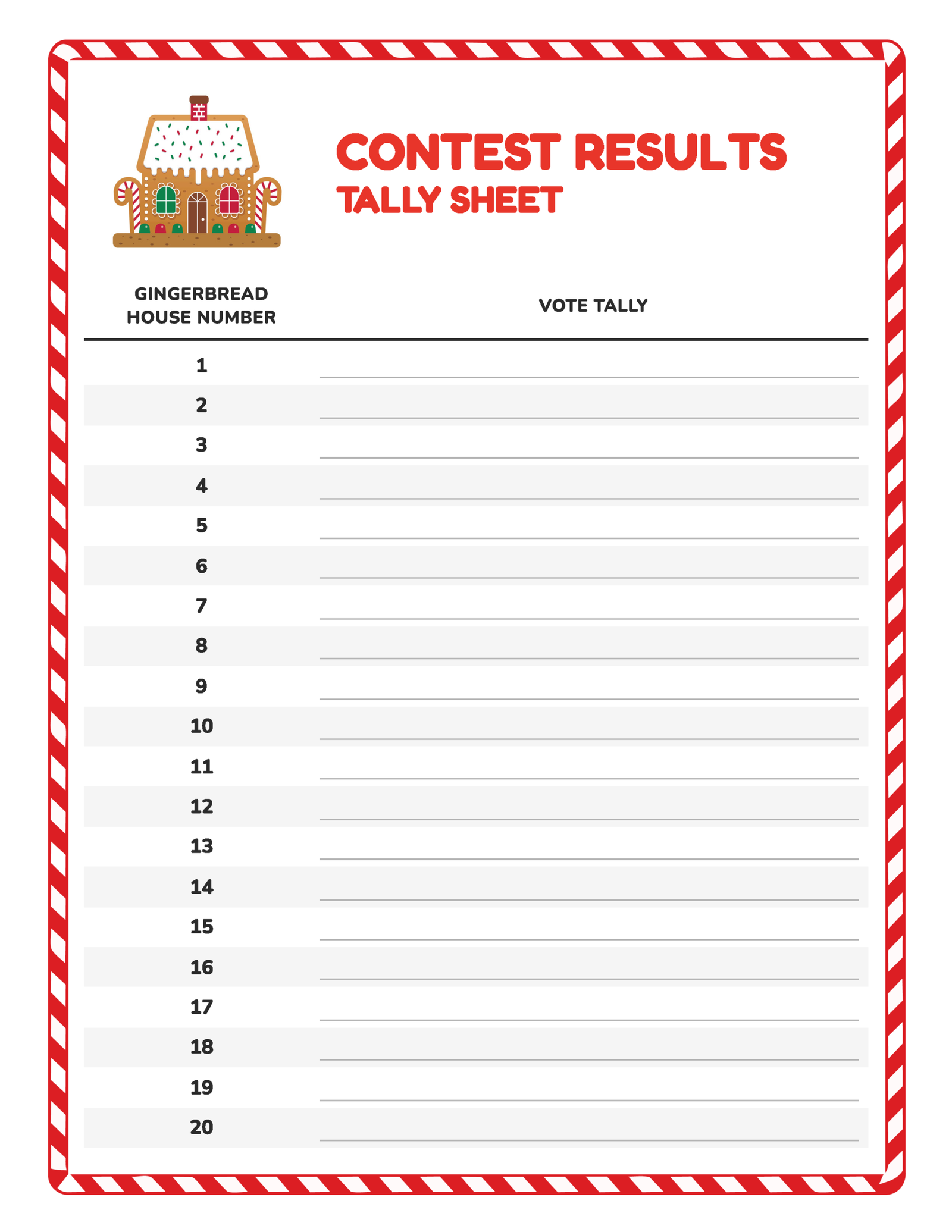 Results Tally Sheet